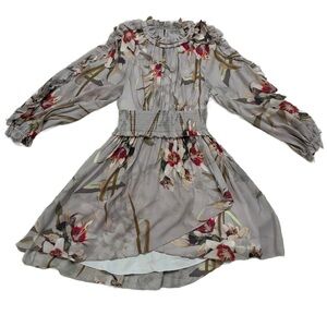 All Saints Gray Floral Dress
